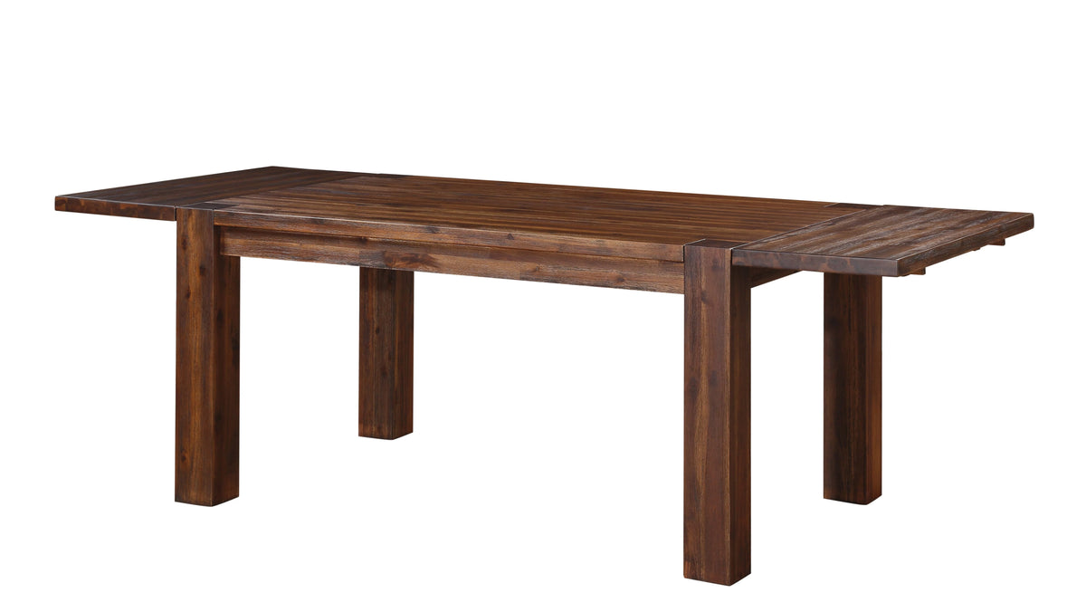 8PC Rectangle Table 6 Water Hyacinth Chair Sideboard Dining Set Acacia Rustic Brown K39215