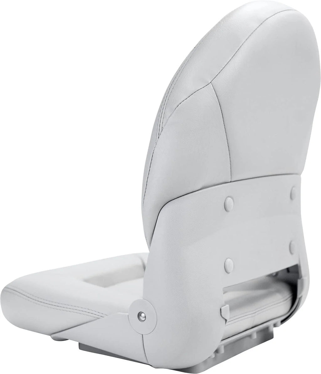 White & Blue High Back Marine Seat A8914
