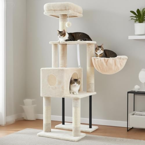 49.2 Inches Smoky Gray Cat Tree D15437