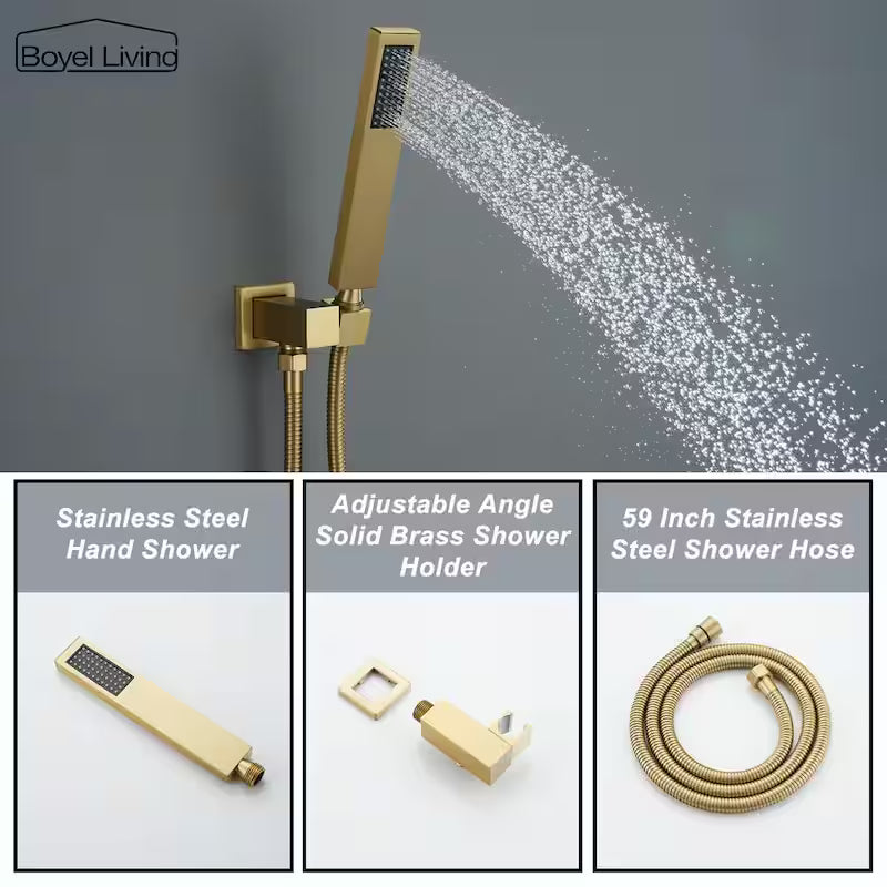 10 in. Wall Mount Dual Shower Heads with 2.5 GPM Y7899