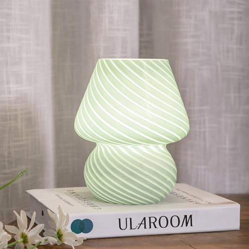 Mushroom Small Bedside Table Lamp with 3 Temperature LED Bulb P747