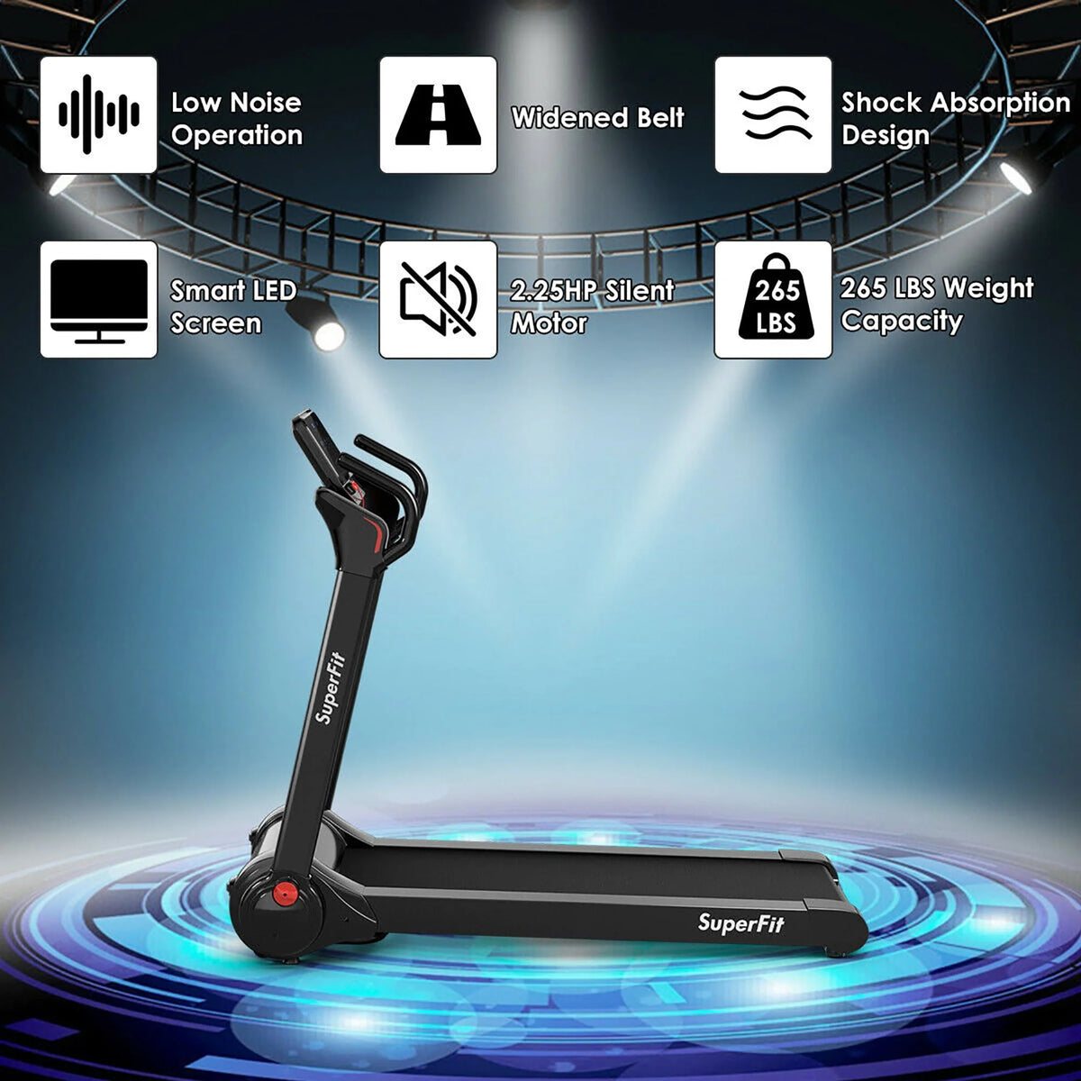 2.25HP Folding Electric Treadmill G7916