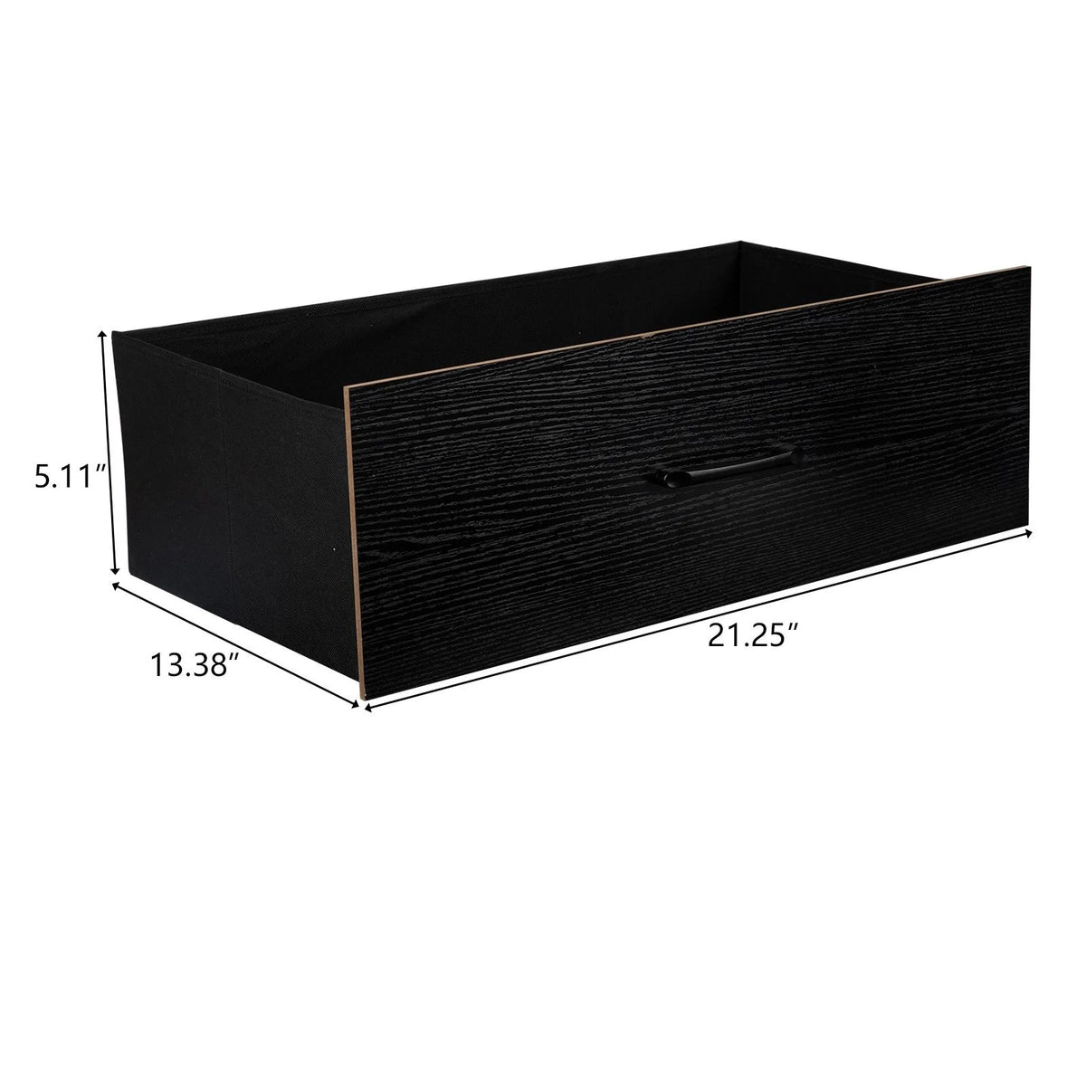 Black 4 Drawer Wood Dresser T2139