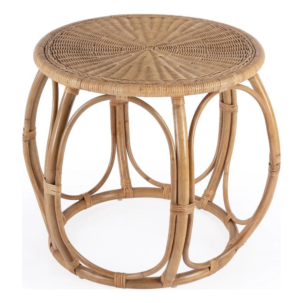 Woven Rattan Round End Table P445