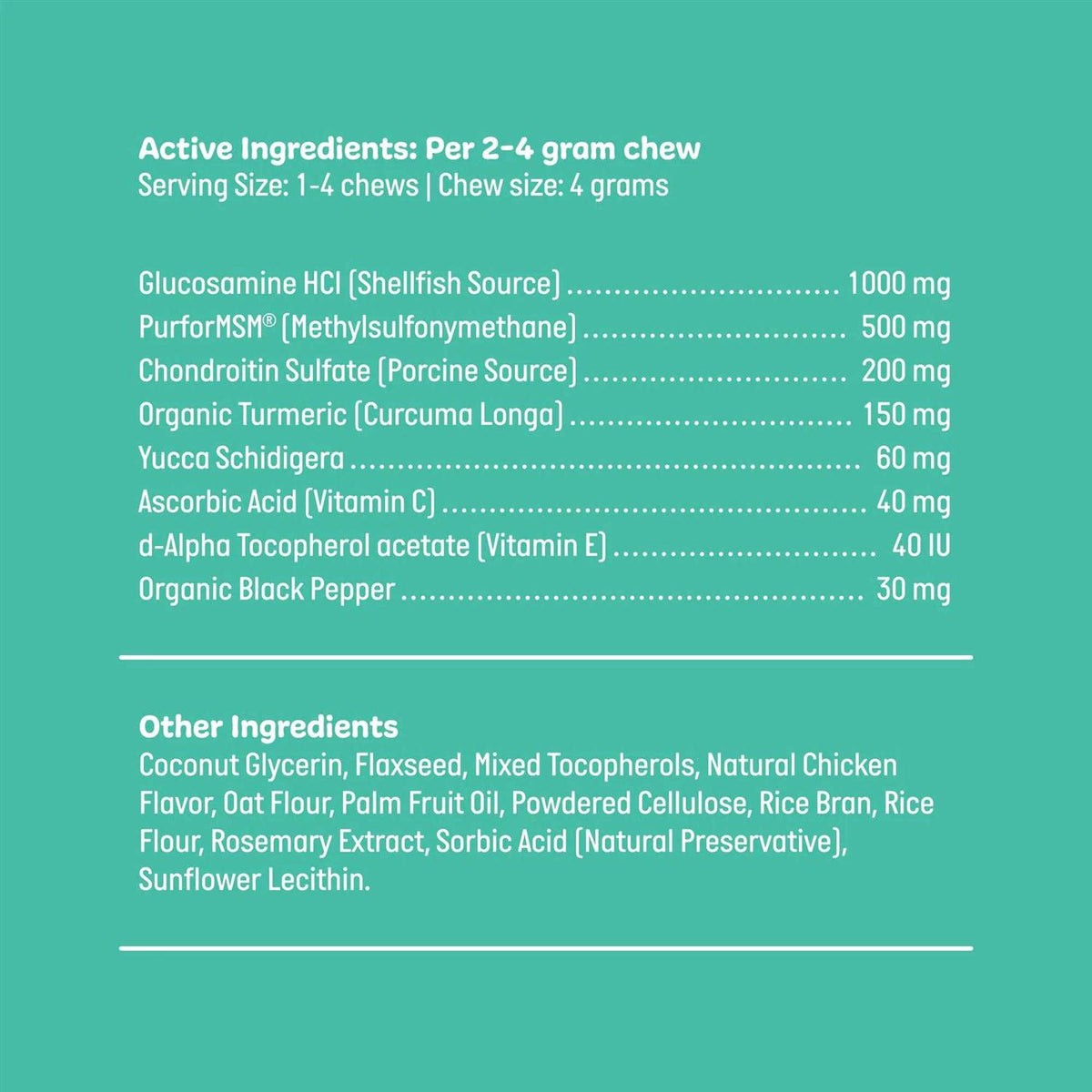 Glucosamine for Dogs Hip and Joint Supplement with Chondroitin Y96662