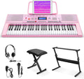 Pink 61 Keys Digital Piano with Stand Bench P56337
