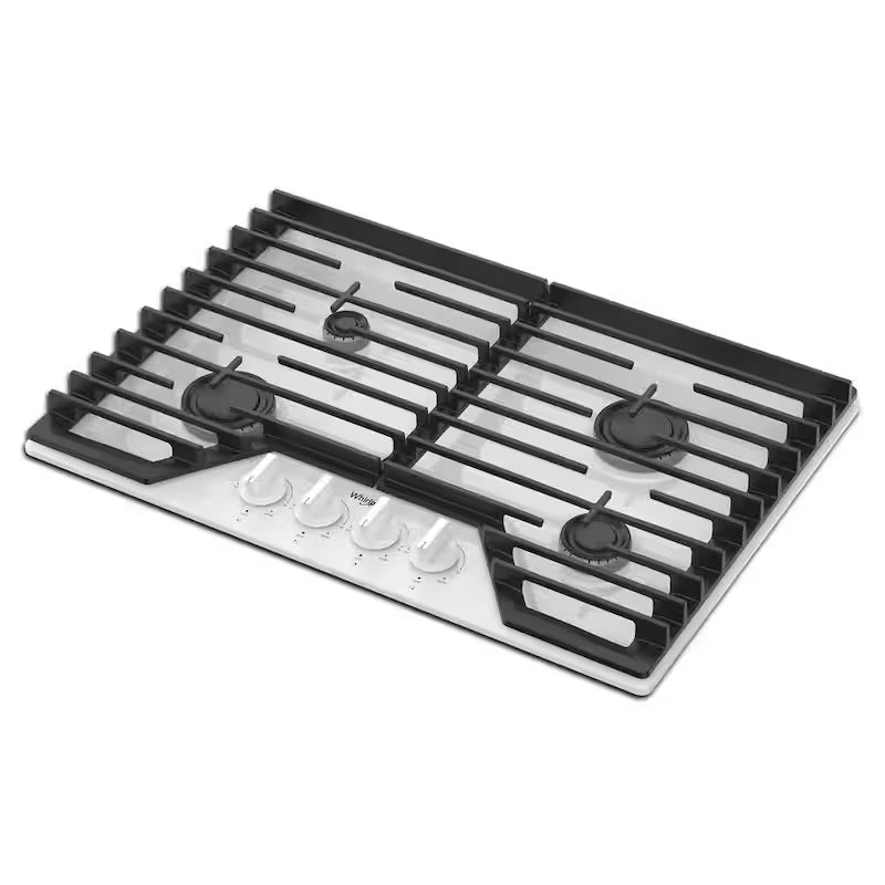 White 4-Burners Recessed Gas Cooktop A63012