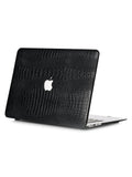 Black Faux Crocodile MacBook Case U386594
