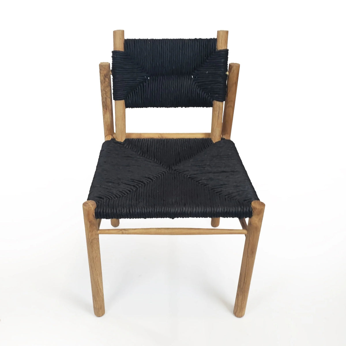 Black Teak Wood Accent Chair S18574