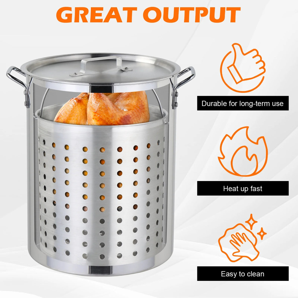 30 Qt Turkey Fryer Cooker Set with Gas Burner N664