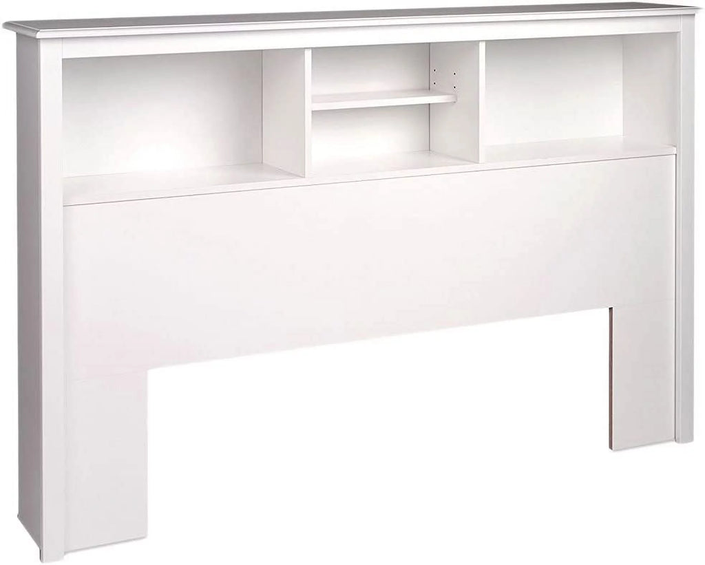 White Full/Queen Headboard with 3 Compartments T5516