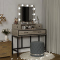 Grey Makeup Vanity Table with 4 Drawers Y560