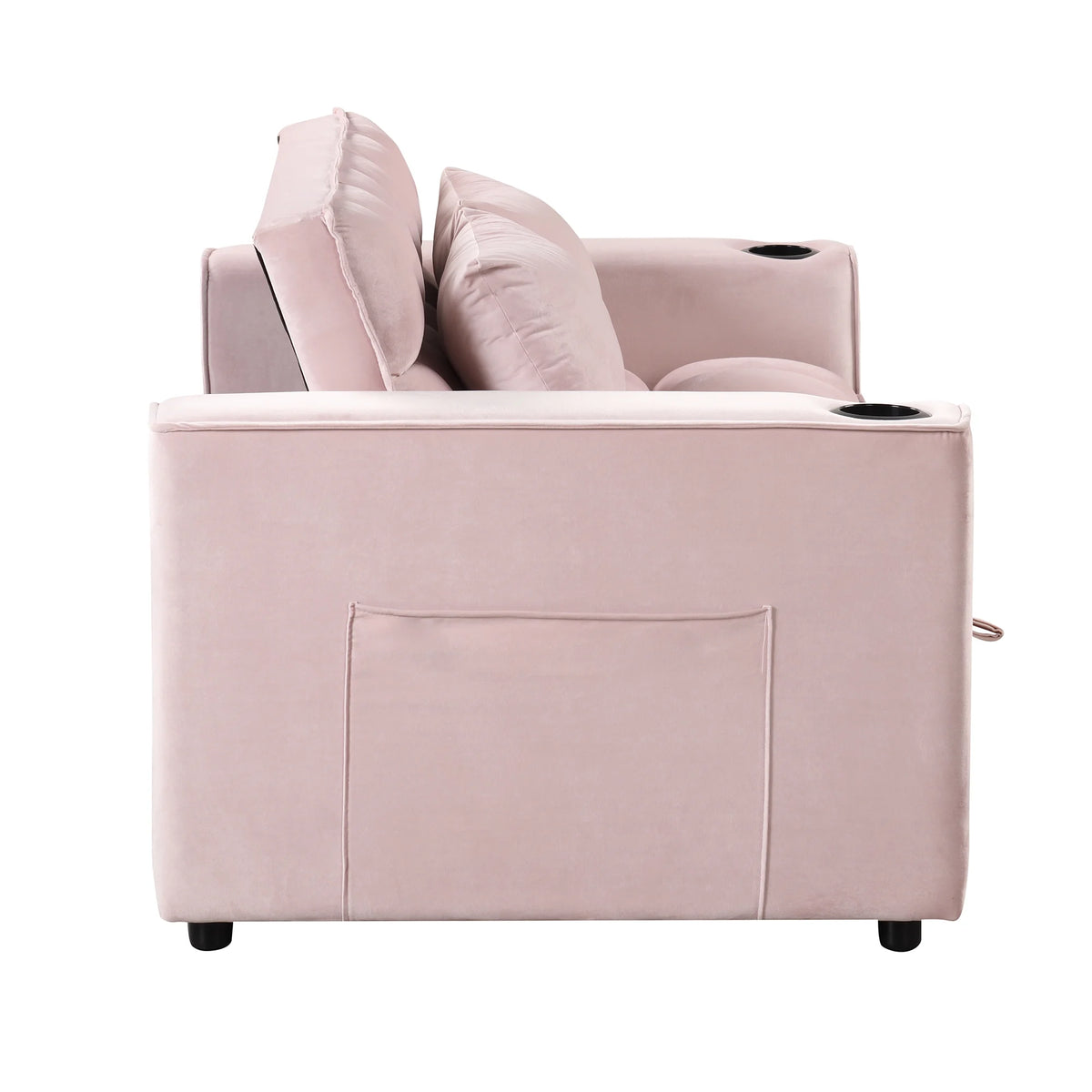 Convertible Sleeper Sofa Bed with Cup Holder and USB Charging Ports P7290