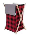Red and Black Buffalo Check Hamper Set G677