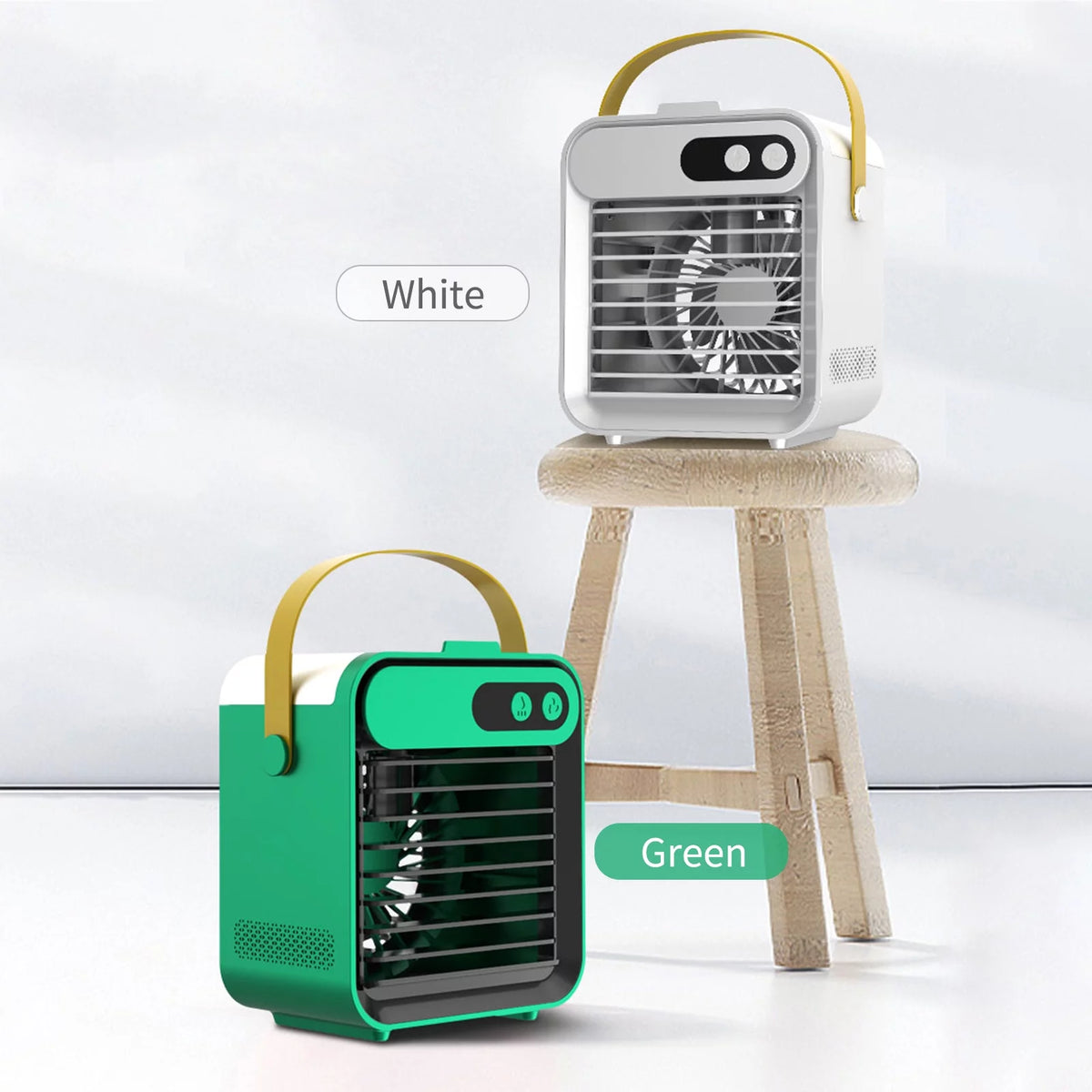 Air Conditioner Fan with Phone Holder Mirror 180mL 3 Speeds USB B72031