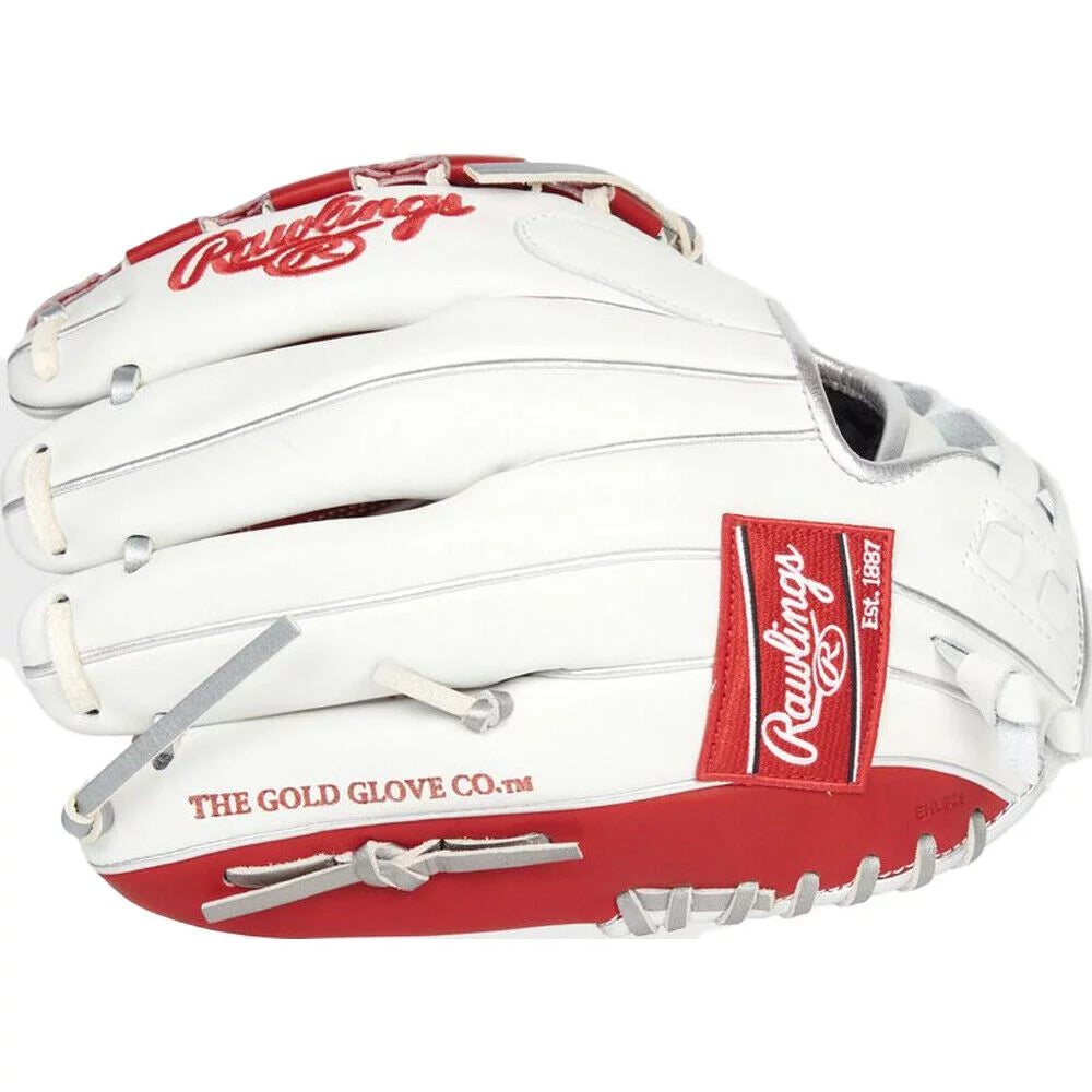 12" Fastpitch Glove White Scarlet I281800