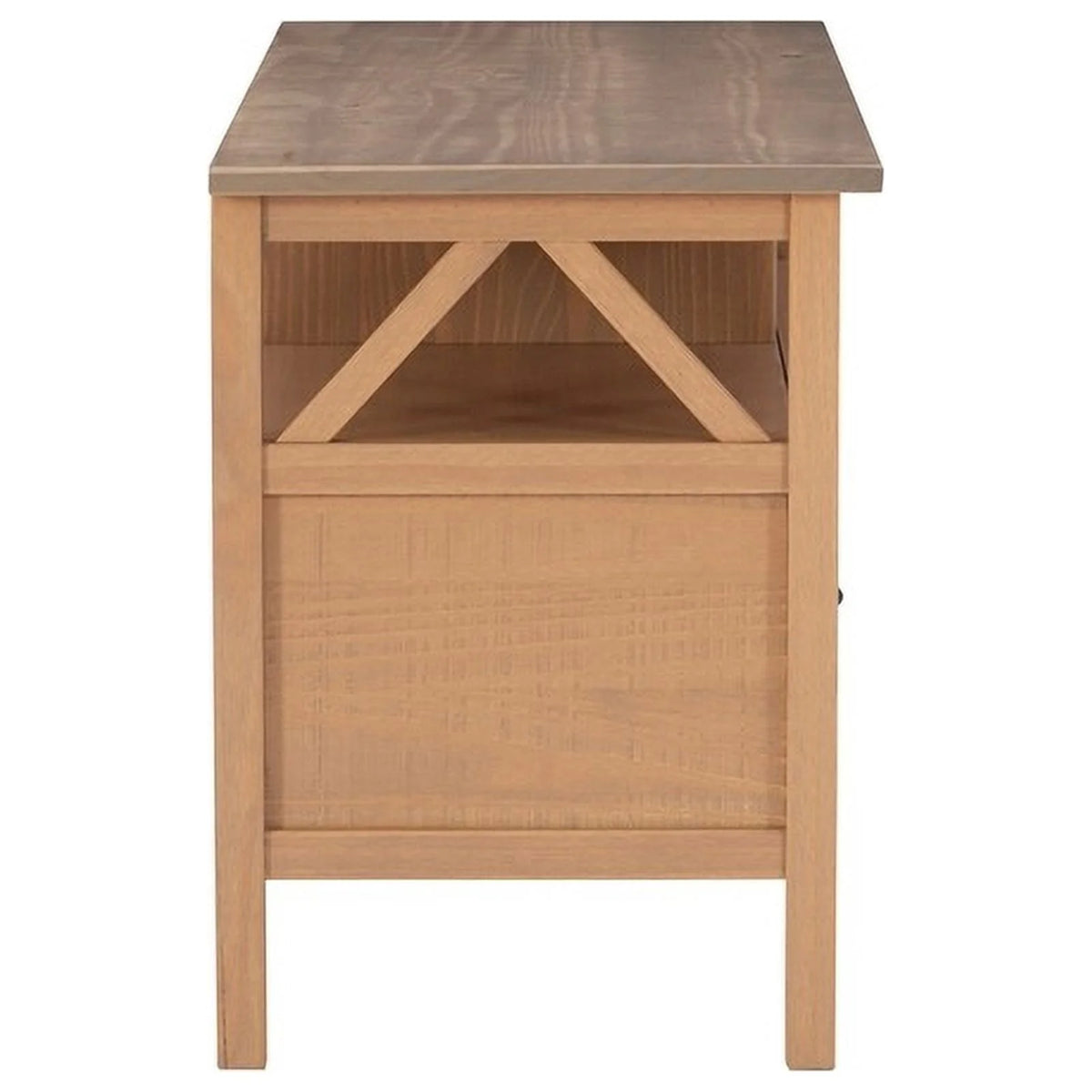 Rustic Gray Wood TV Stand P548