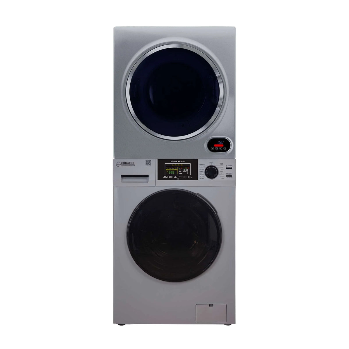 110V 1.6 cf Washer and 3.5 cf Vented Digital Dryer in Silver B465556