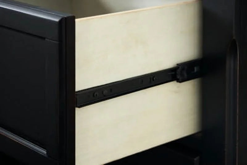 Black 2 Drawer Nightstand X18173