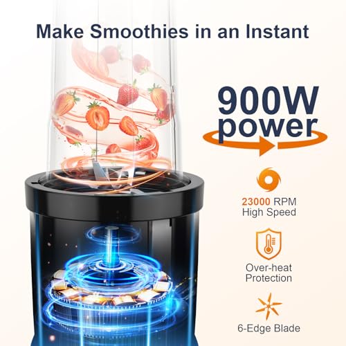 900W Personal Blender with 2 22oz Portable Cups K321034