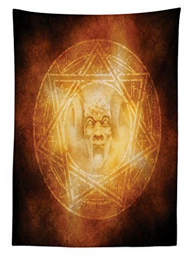 Orange Horror House Tablecloth Y51730
