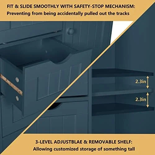 4 Drawer Freestanding Bathroom Cabinet C358071