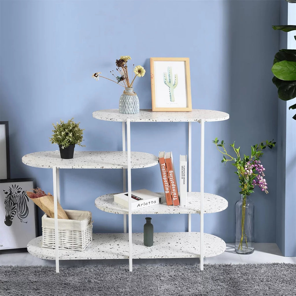 Marble White MDF Storage Shelf H839989