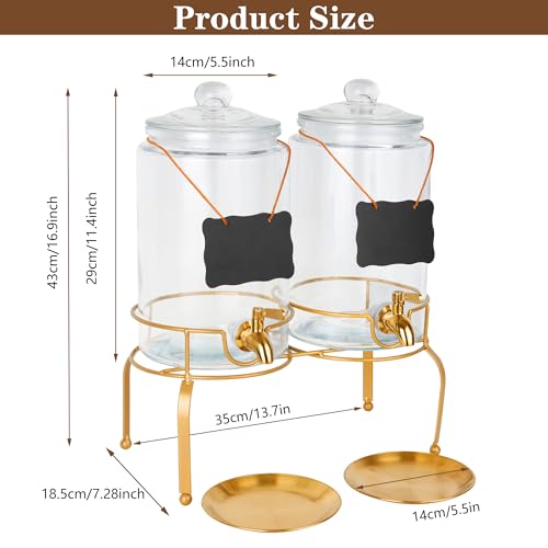 2 Pack 1 Gallon Beverage Dispenser with Stand W925652