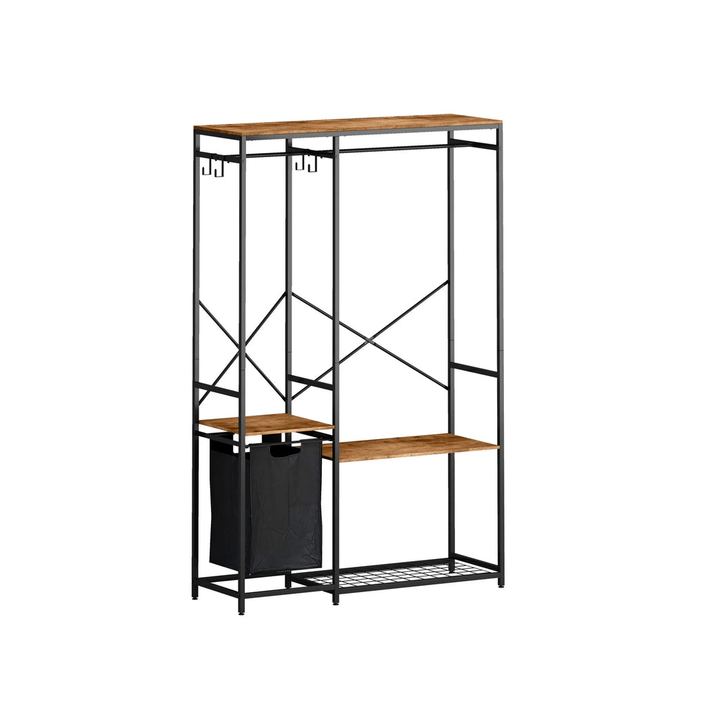 Portable Wardrobe Clothes Rack with Storage Bag C194196