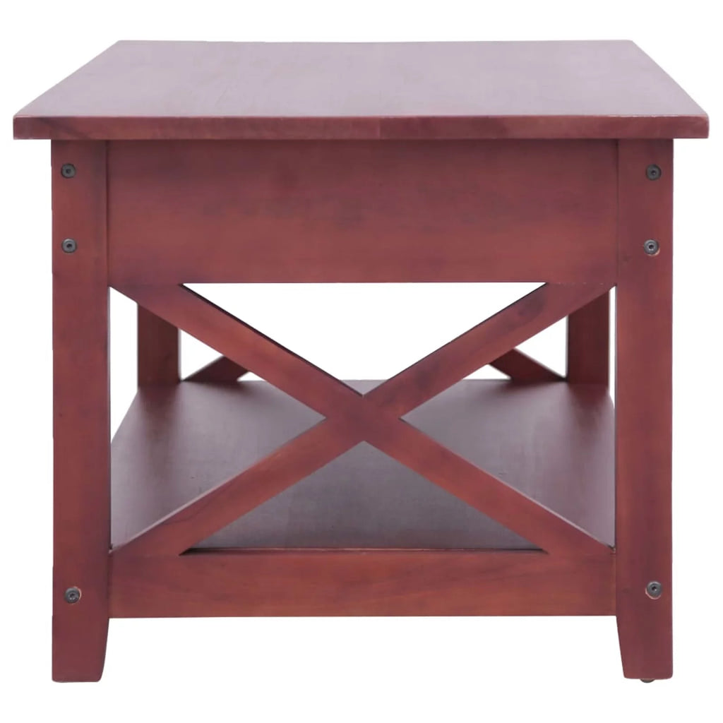 Brown Solid Mahogany Wood Coffee Table W17063