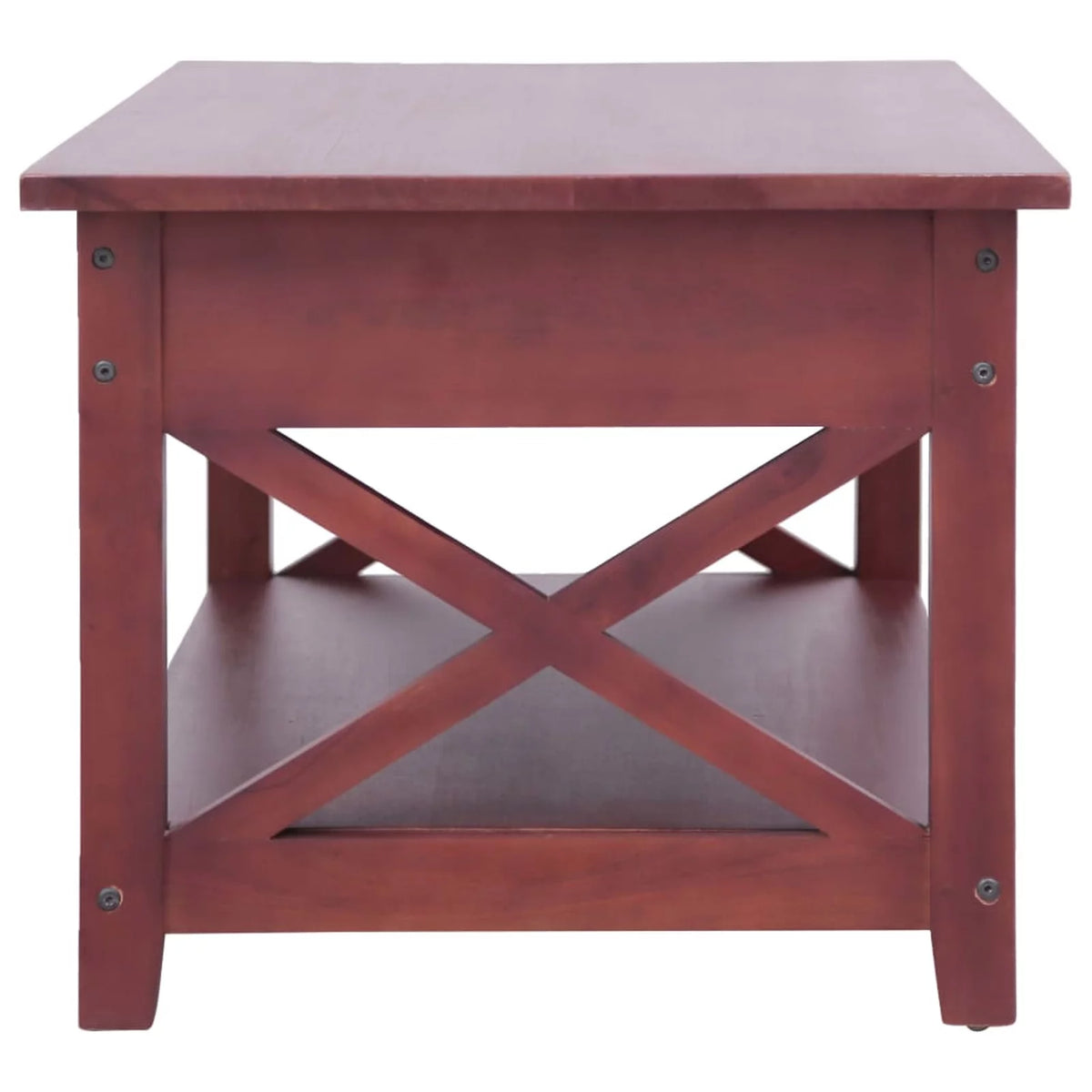 Brown Solid Mahogany Wood Coffee Table W17063