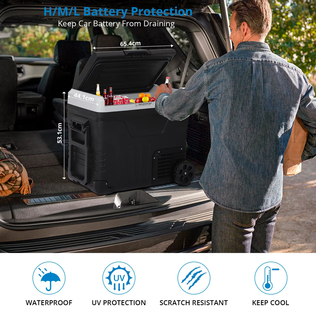 12V 53 Quarts Portable Car Refrigerator O2746