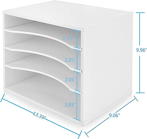 Wood Desktop File Organizer with Adjustable Shelves Z77632