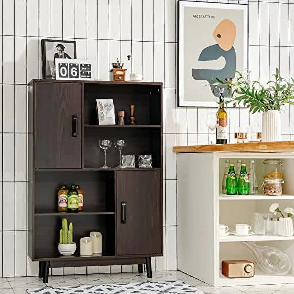 Cabinet with Legs 4-Tier Bookshelf Z193520