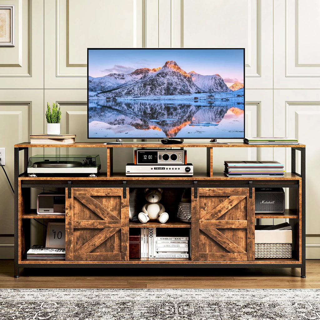 RGB Entertainment Center with Sliding Barn Door I941110