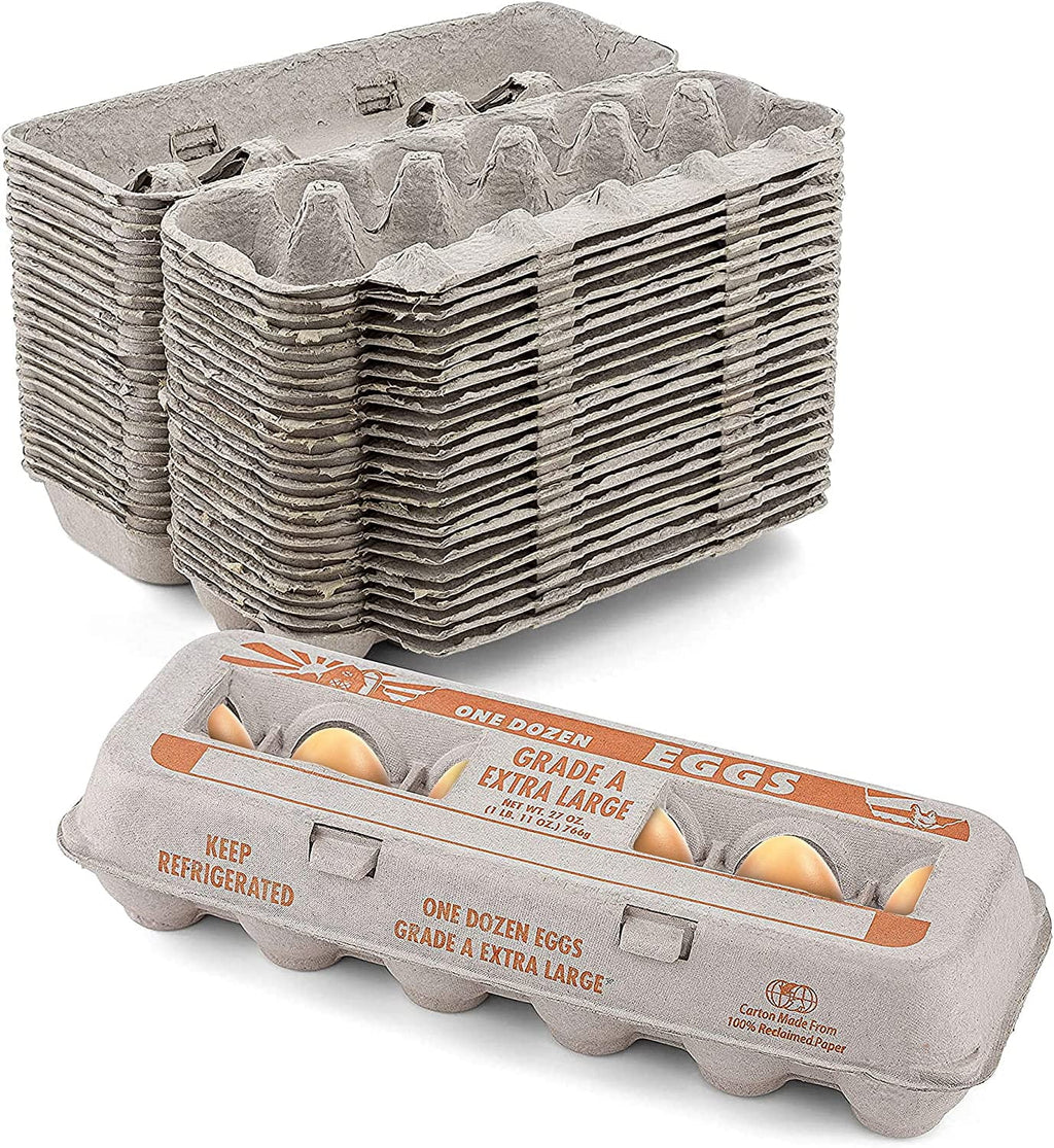 Printed XL Pulp Egg Cartons 12 Count Pack of 25 B9274