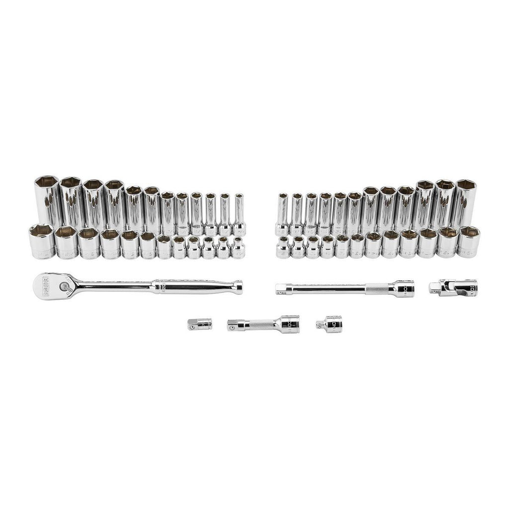 3/8 in. Drive SAE and Metric Socket Set, 54-Piece B99057