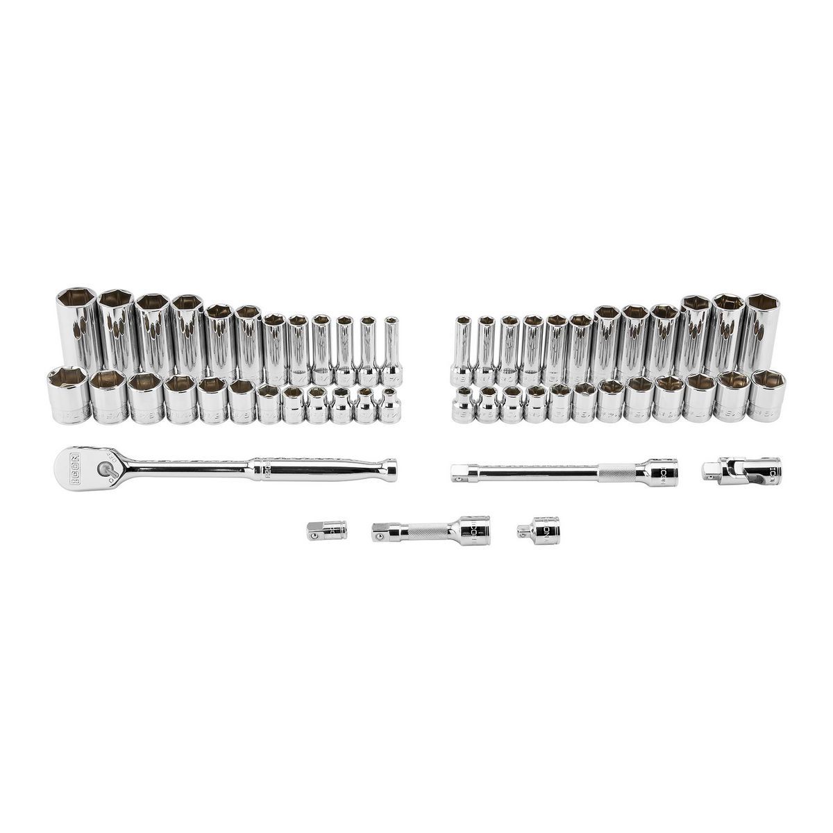 3/8 in. Drive SAE and Metric Socket Set, 54-Piece B99057