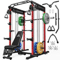 Multi-Function Power Cage with Dual Pulley Cable Crossover System Q904