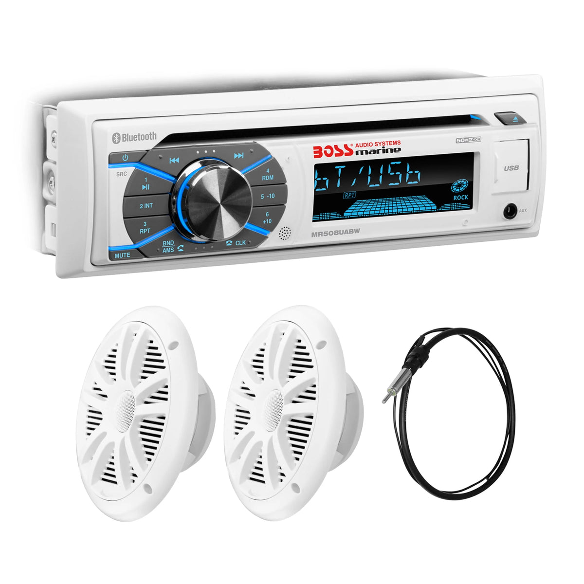 Marine Receiver and 6.5 Inch Full Range Speakers V938078