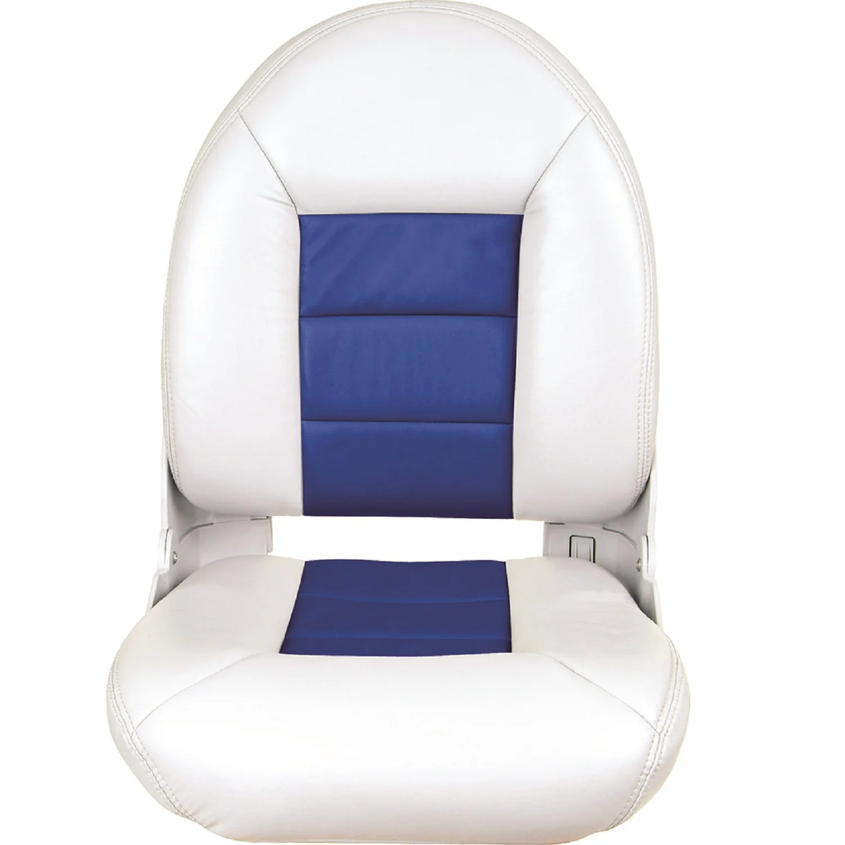 White & Blue High Back Marine Seat A8914