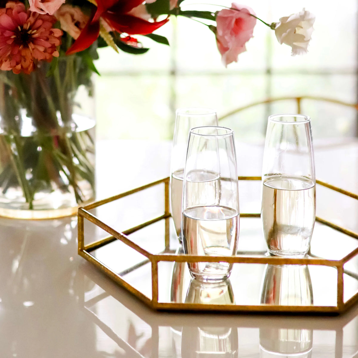 Stemless Flute Glasses Set of 6 I1768