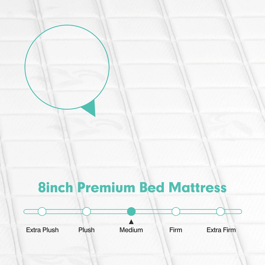 Queen Size Memory Foam Medium Firm Mattress L1665