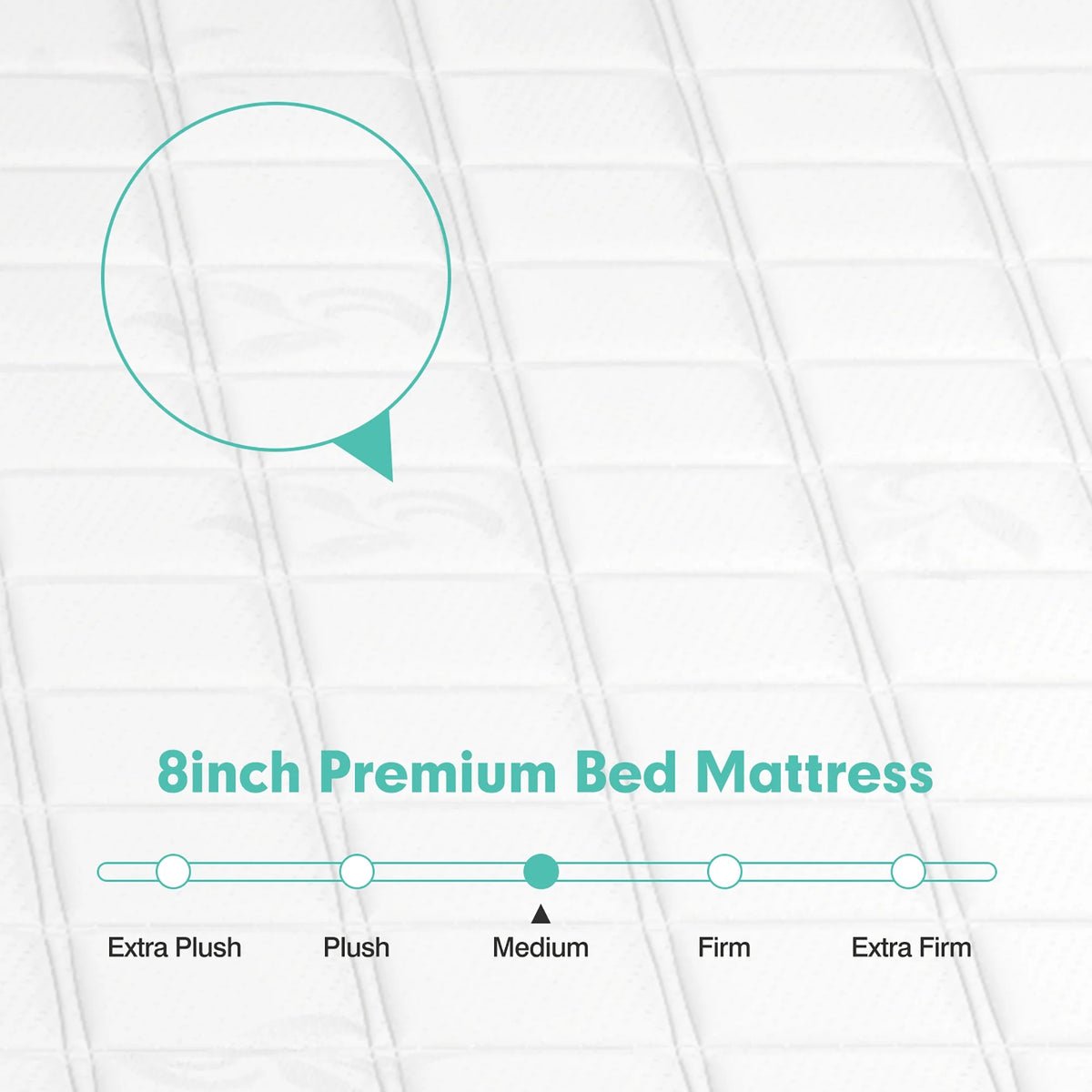 Queen Size Memory Foam Medium Firm Mattress L1665