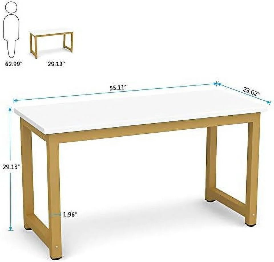 78.7 x 39.4 inch Walnut Black Computer Desk Z414