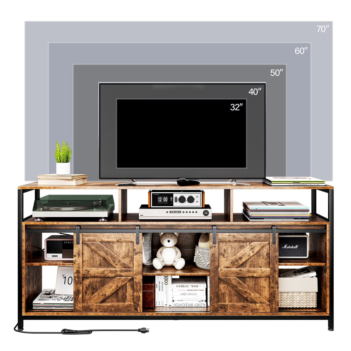 RGB Entertainment Center with Sliding Barn Door I941110