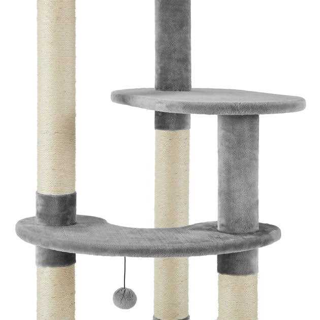 59.5-in Faux Fur Cat Tree Condo V813