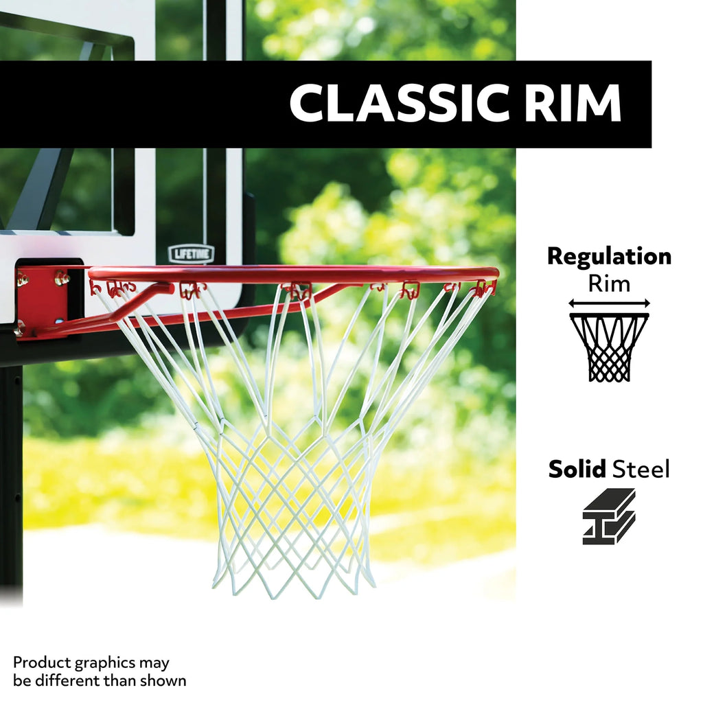 Adjustable Inground Basketball Hoop 44 inch Polycarbonate D42578