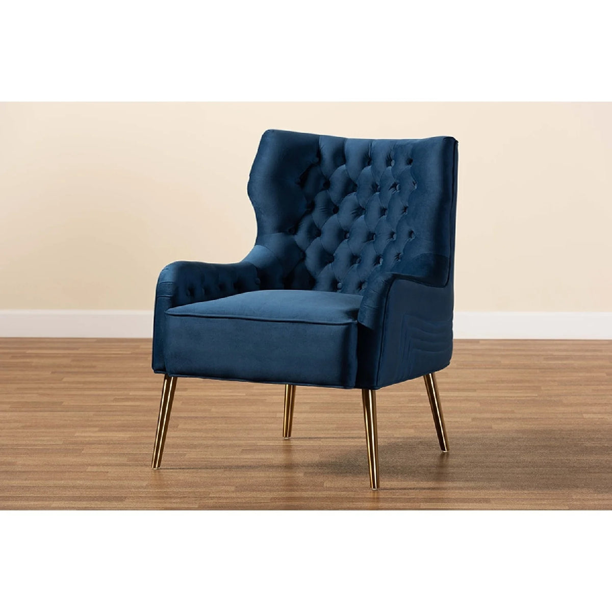 Navy Blue Velvet Armchair Z69484