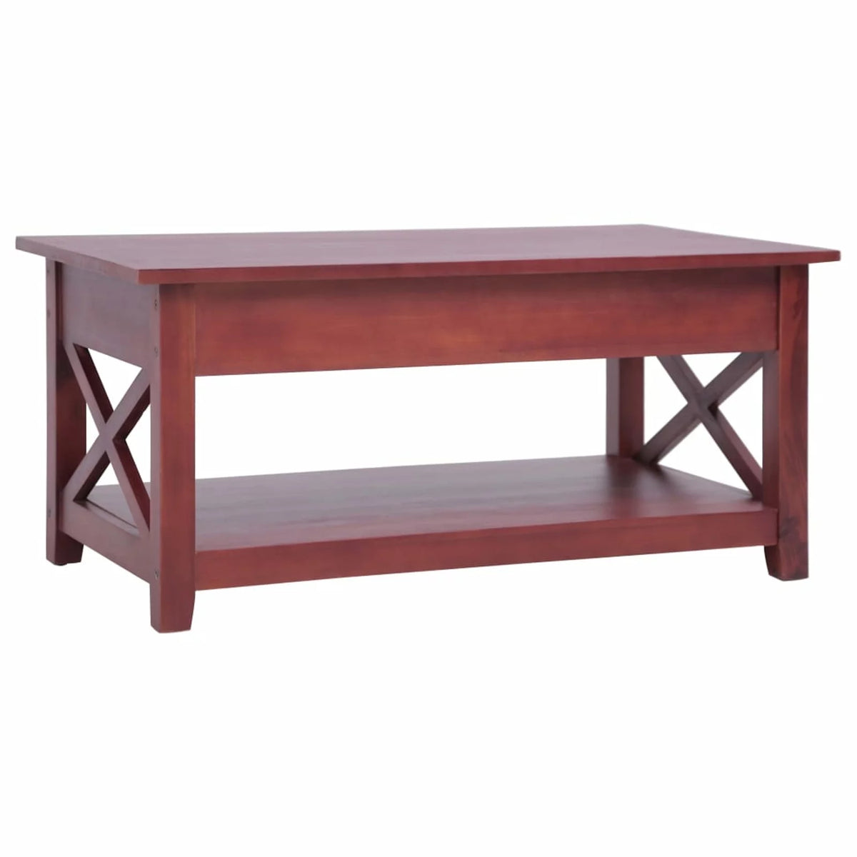 Brown Solid Mahogany Wood Coffee Table W17063